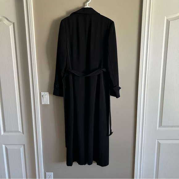 Lovely Long Black Trench/Dress Coat with belt. Great for dressing up or down - Picture 5 of 16